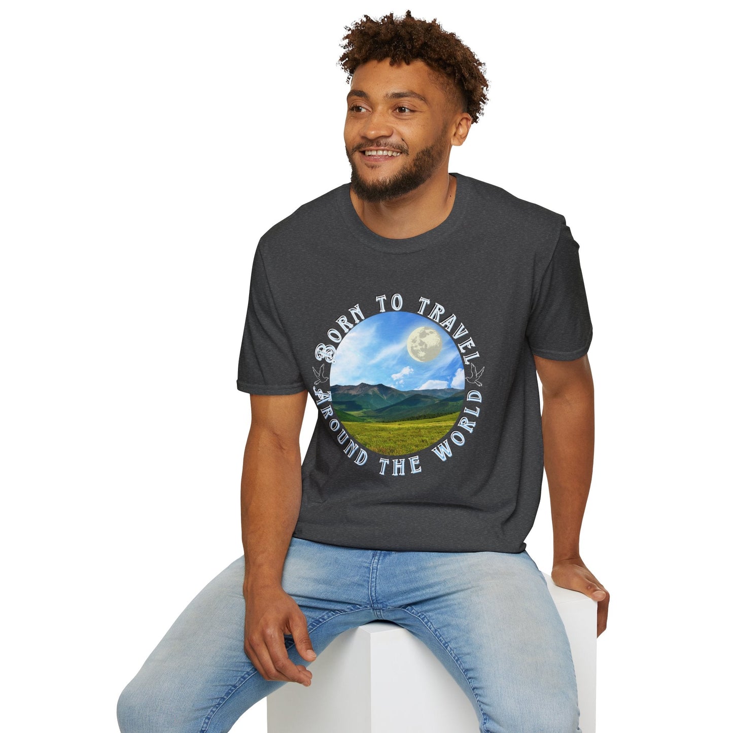 Born to Travel Around the World Unisex T-Shirt Printify
