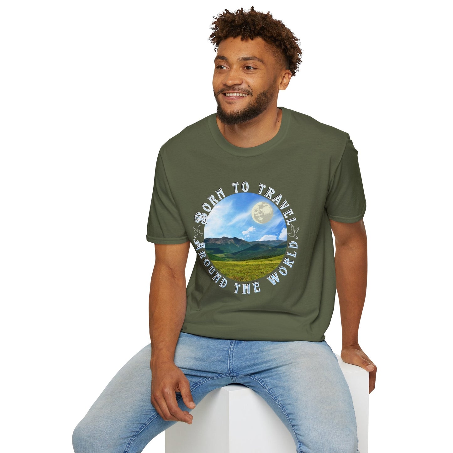 Born to Travel Around the World Unisex T-Shirt Printify