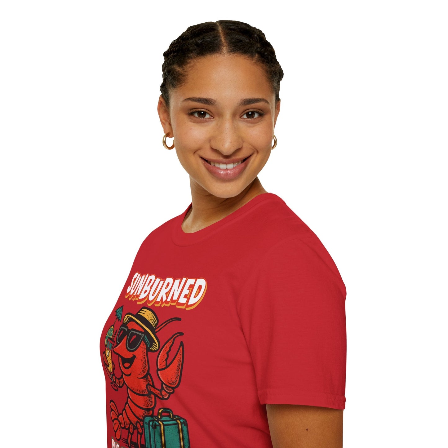 "Sunburned but Still Stunning" Funny Unisex Lobster T-Shirt Printify