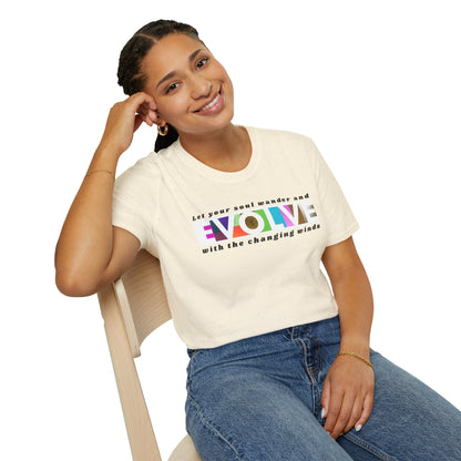 Evolve Inspirational Unisex Softstyle T-Shirt Printify
