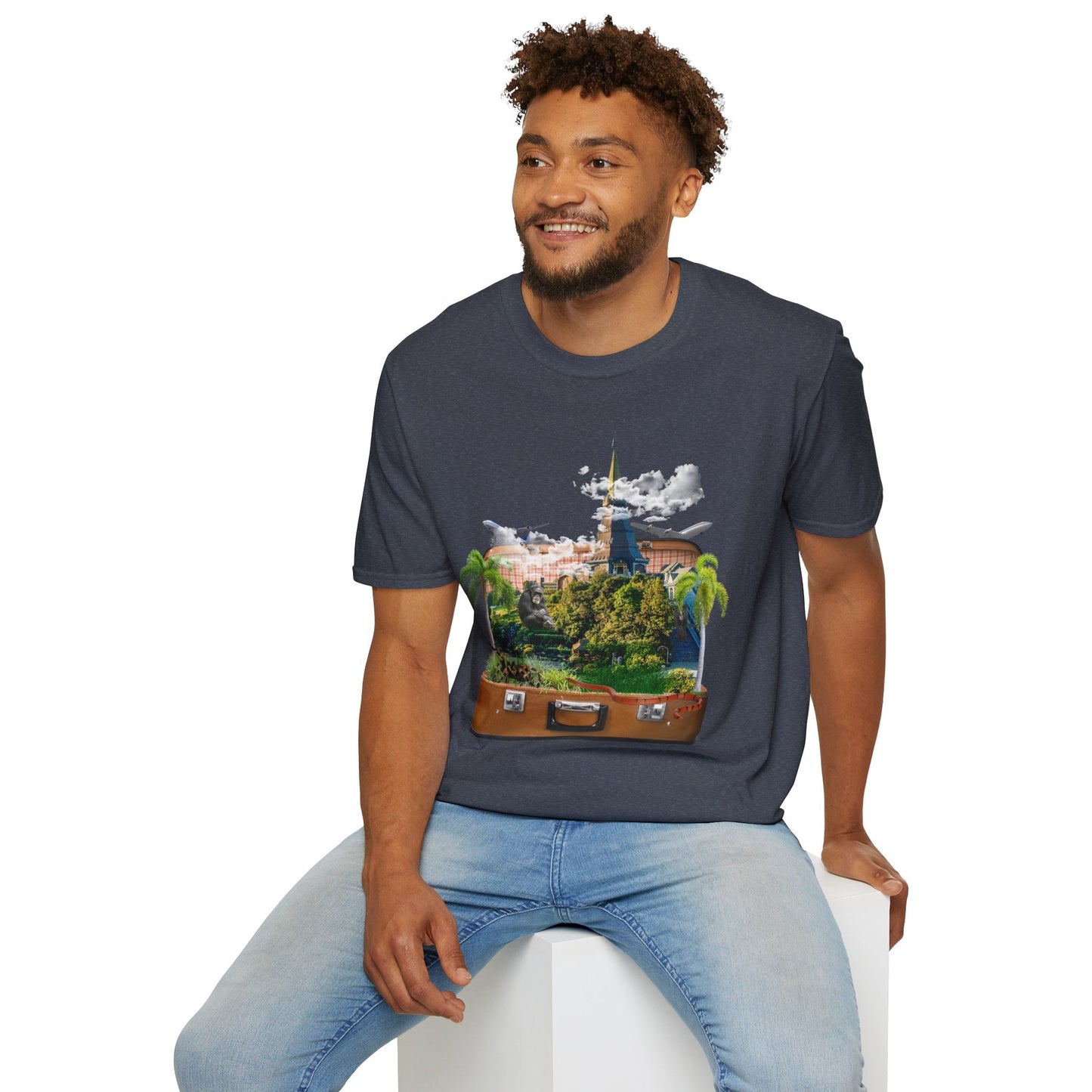 Unisex T-Shirt Design: "Temple" Image Manipulation Printify