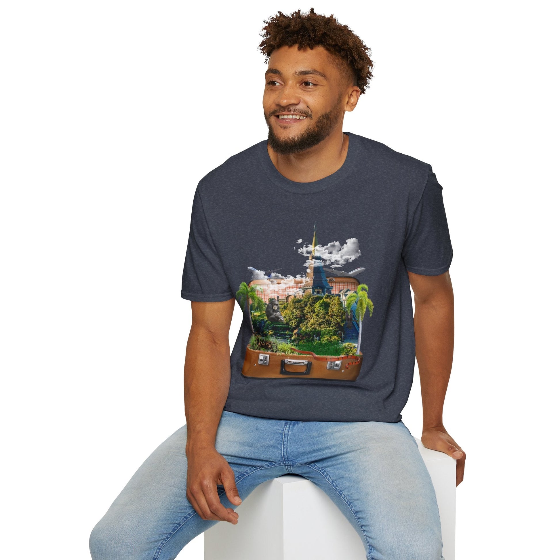 Unisex T-Shirt Design: "Temple" Image Manipulation Printify