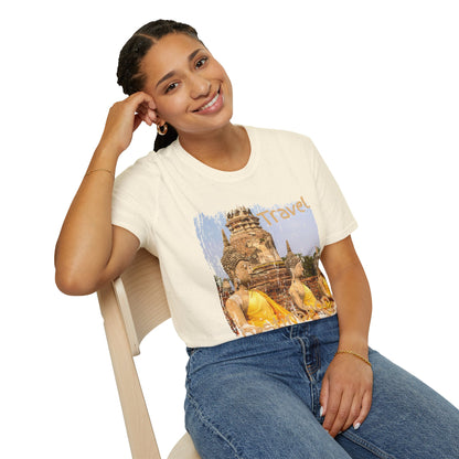 Buddha Temple Travel Graphic T-Shirt — Vintage Southeast Asia Vacation Tee