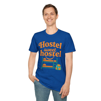 Hostel Sweet Hostel Unisex T-Shirt — Backpacking & Travel Bunk Tee Printify