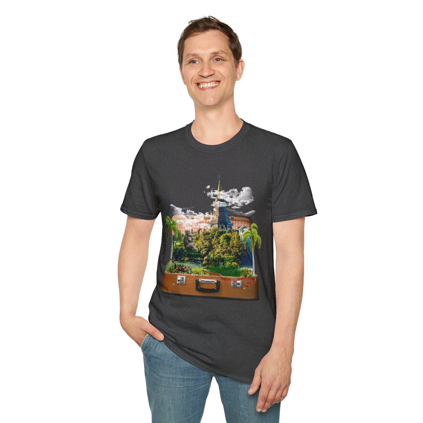 Unisex T-Shirt Design: "Temple" Image Manipulation Printify