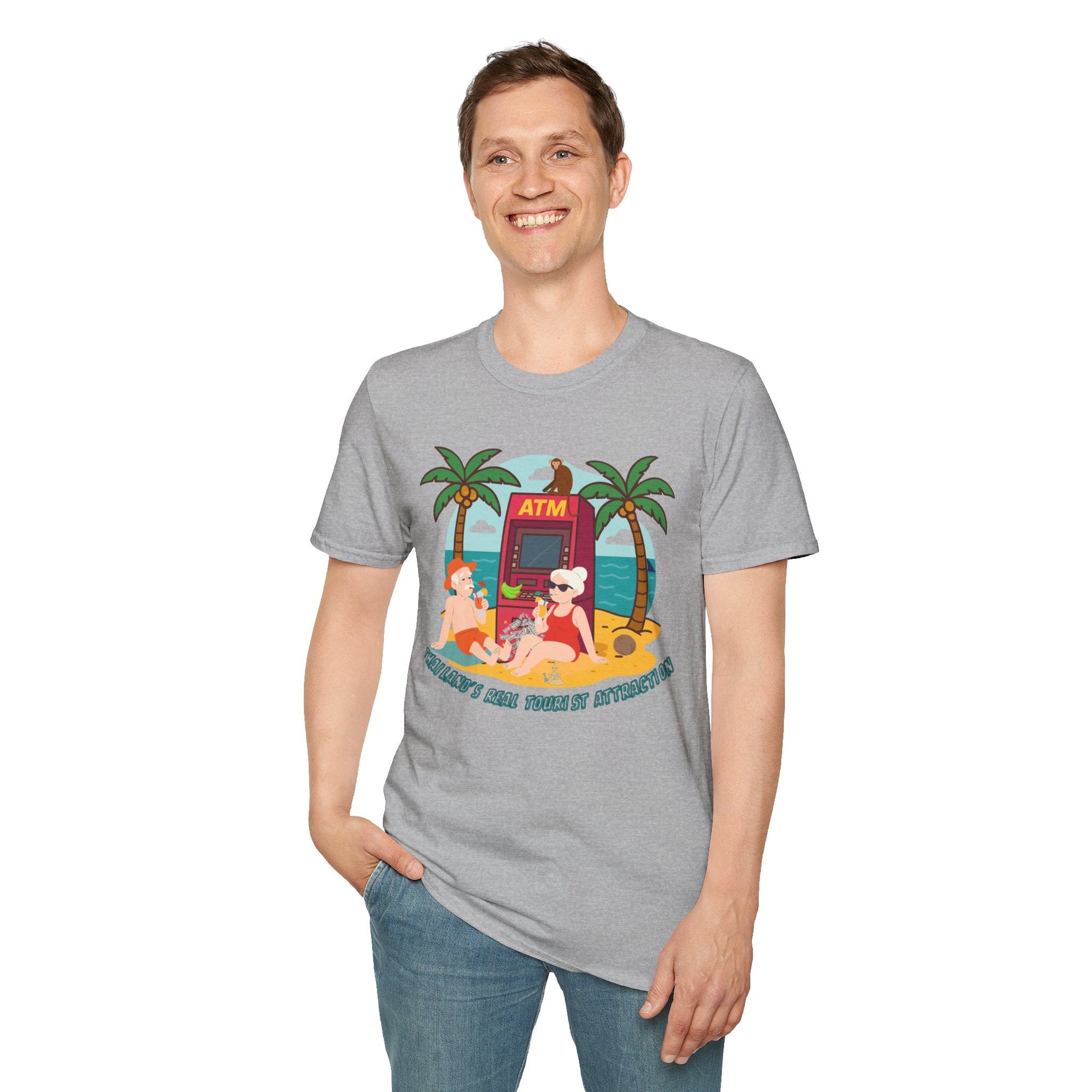 Funny Unisex Softstyle T-Shirt" Thailand's Real tourist attraction "for Thailand lovers Printify