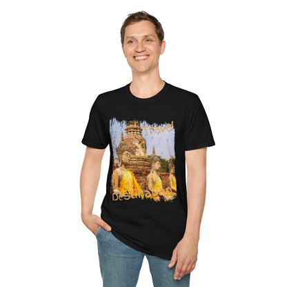 Buddha Temple Travel Graphic T-Shirt — Vintage Southeast Asia Vacation Tee