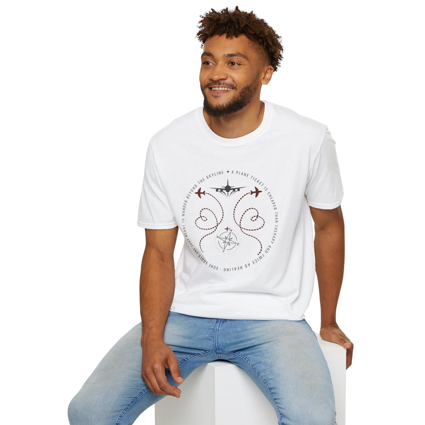 Unisex Softstyle "A Plane" T-Shirt Printify
