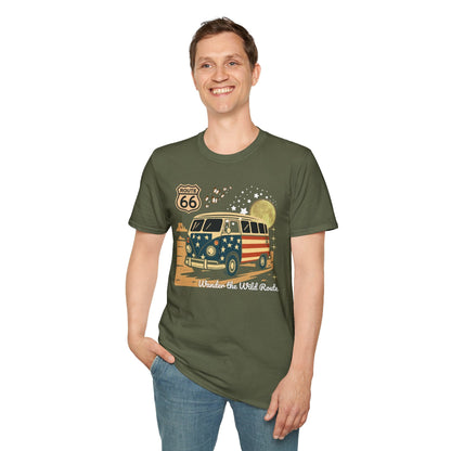 Vintage Route 66 Unisex T-Shirt Printify