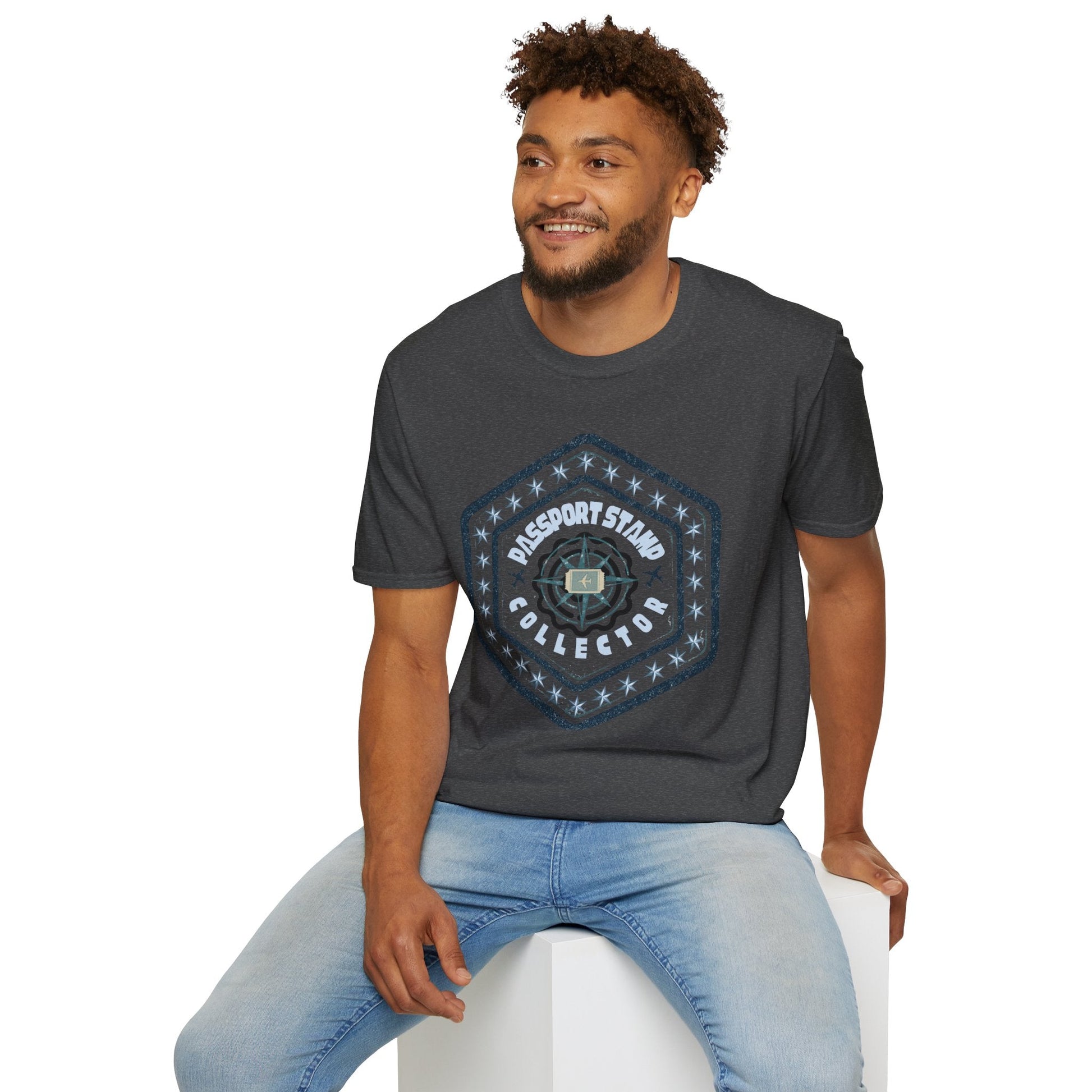 Passport Stamp Collector Unisex Soft-Style T-Shirt Printify