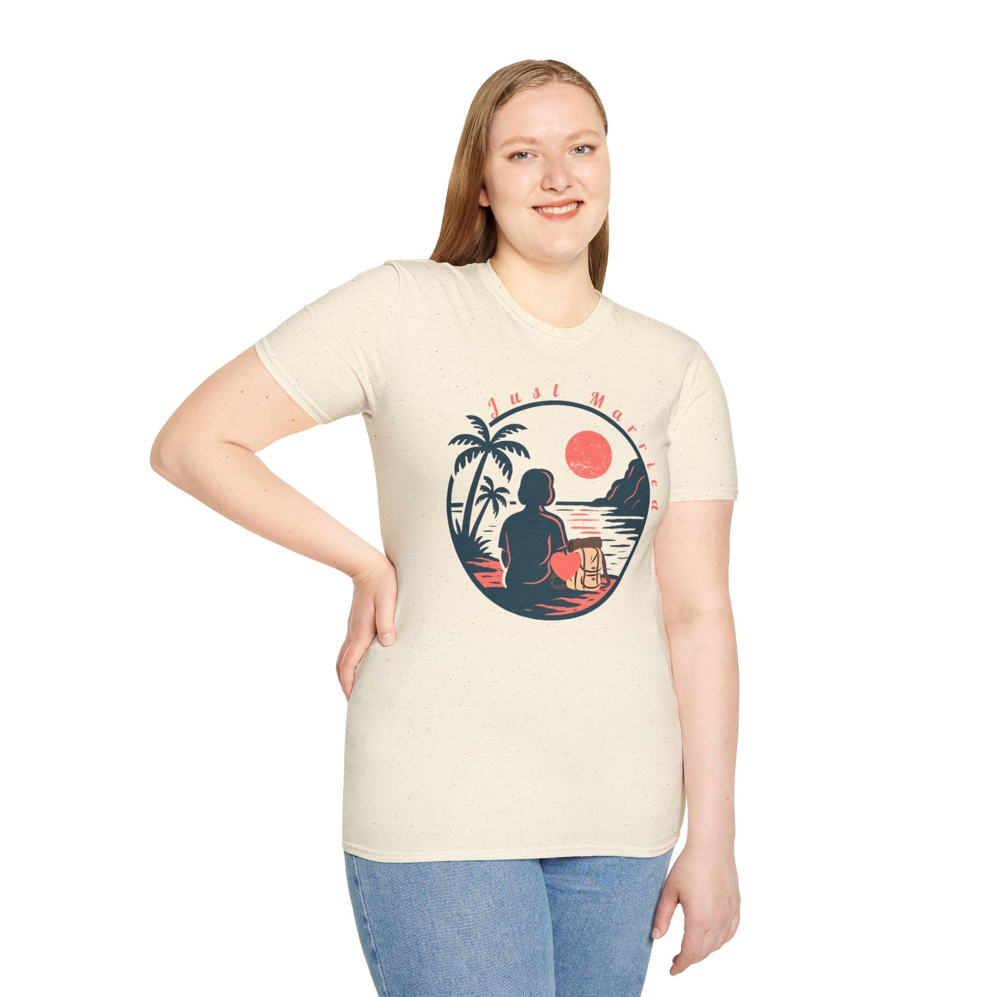 “Just Married” Women’s T-Shirt – The Perfect Blend of Humor and Sarcasm Printify