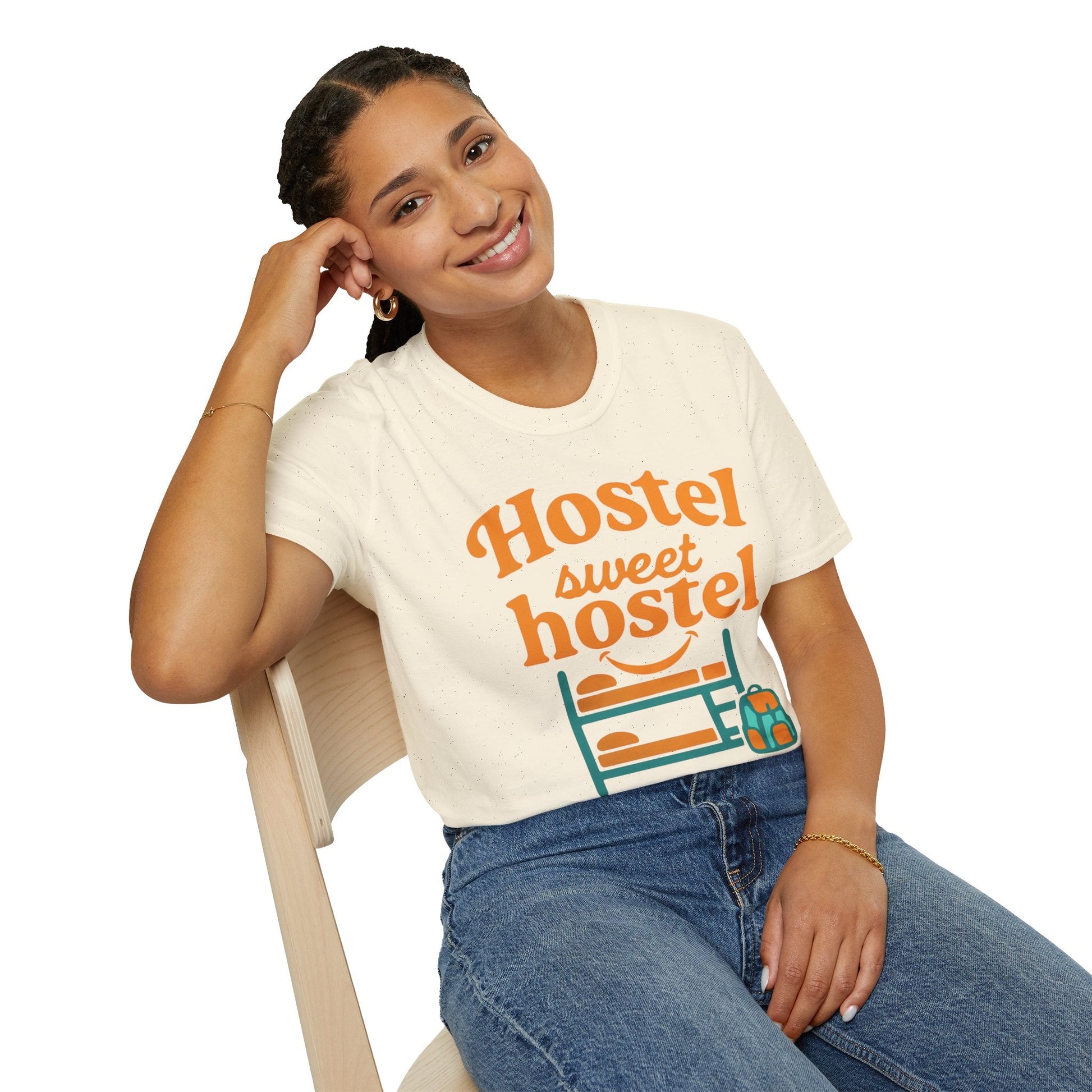 Hostel Sweet Hostel Unisex T-Shirt — Backpacking & Travel Bunk Tee Printify