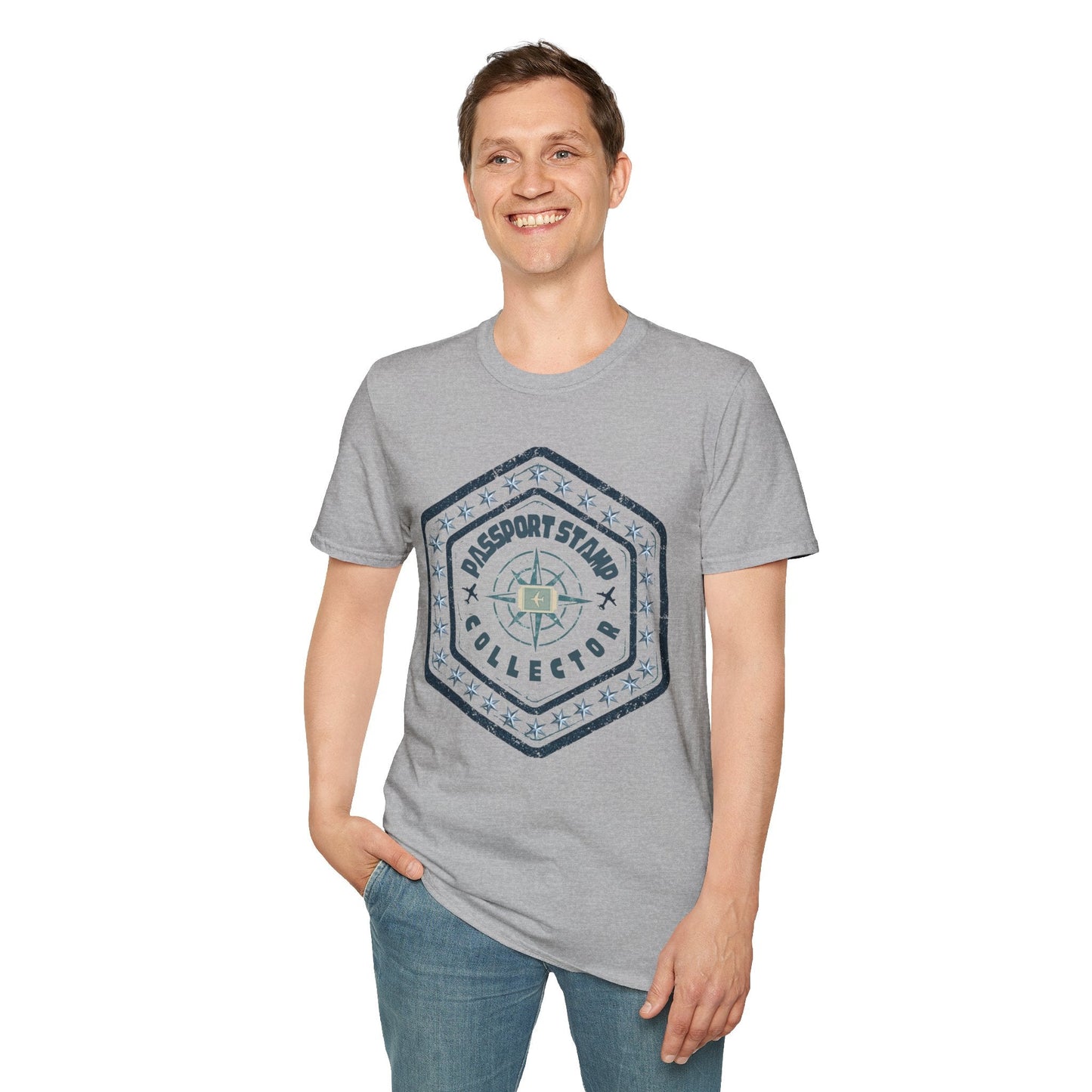 Passport Stamp Collector Unisex Soft-Style T-Shirt Printify