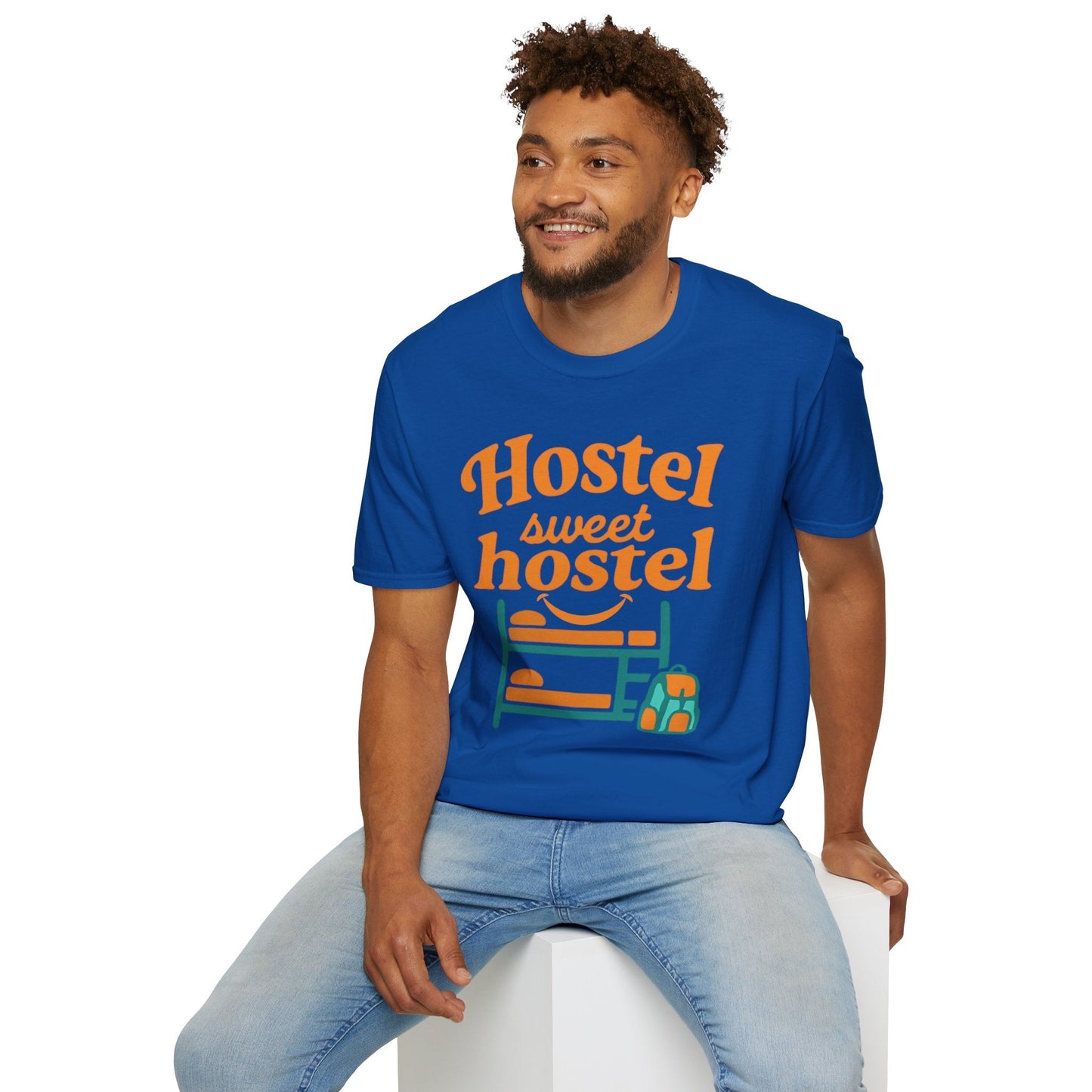 Hostel Sweet Hostel Unisex T-Shirt — Backpacking & Travel Bunk Tee Printify