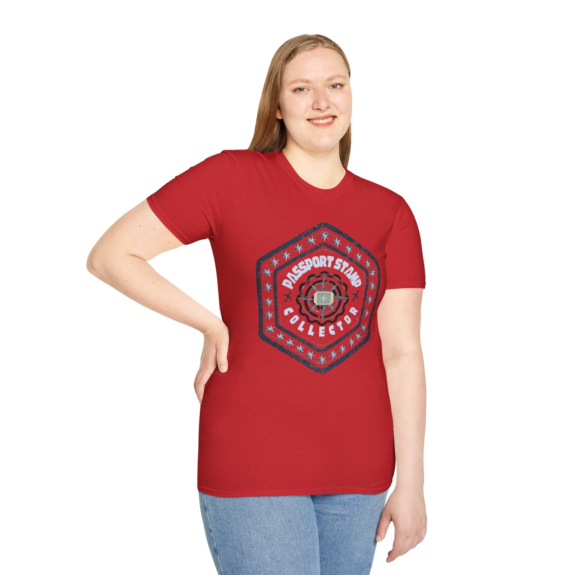 Passport Stamp Collector Unisex Soft-Style T-Shirt Printify