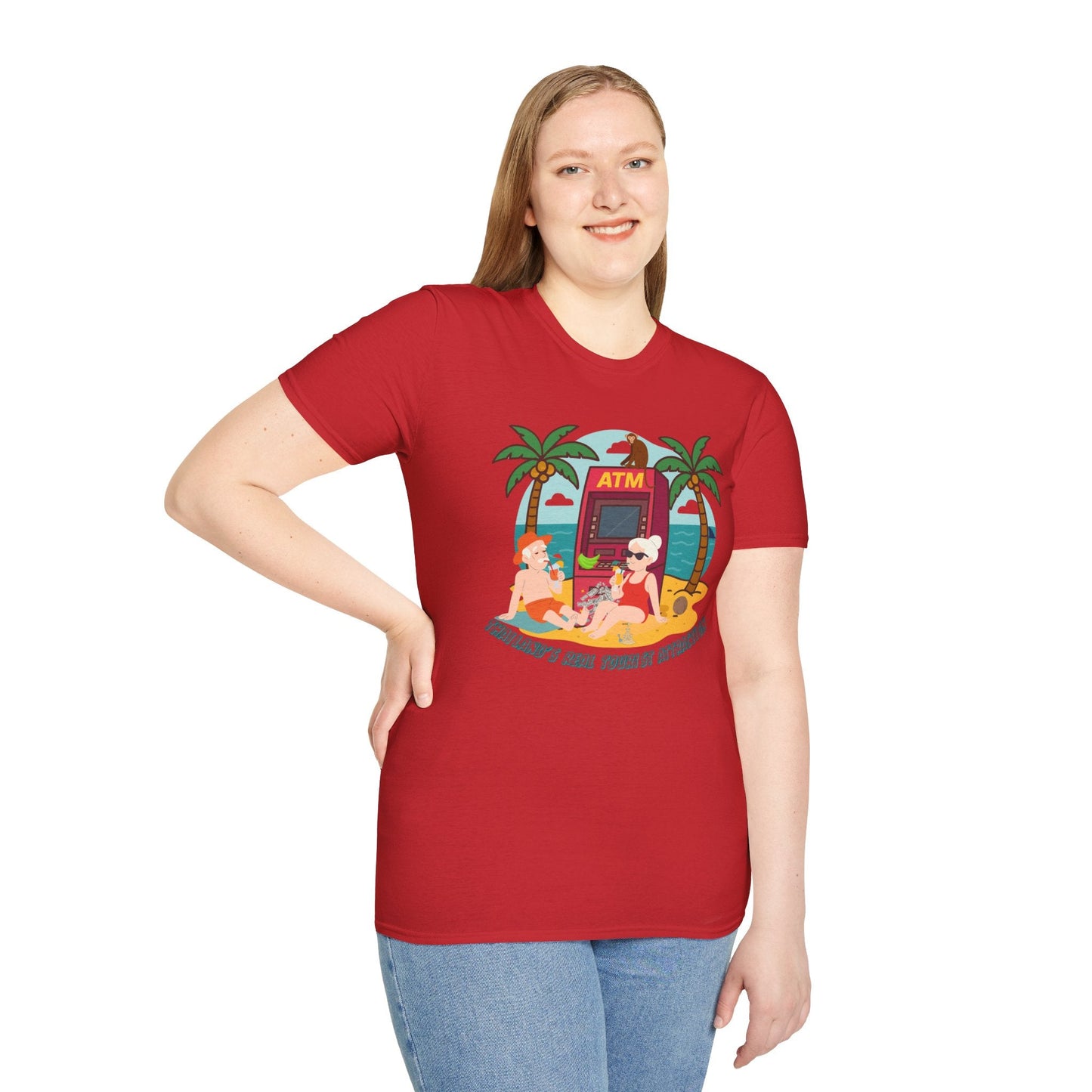Funny Unisex Softstyle T-Shirt" Thailand's Real tourist attraction "for Thailand lovers Printify