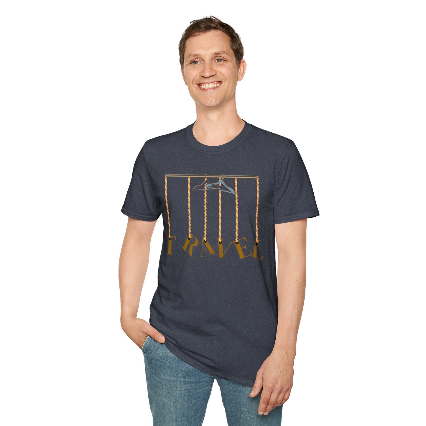 Travel-Inspired Unisex Softstyle T-Shirt for Travelers Who Aren’t Afraid of Humor Printify