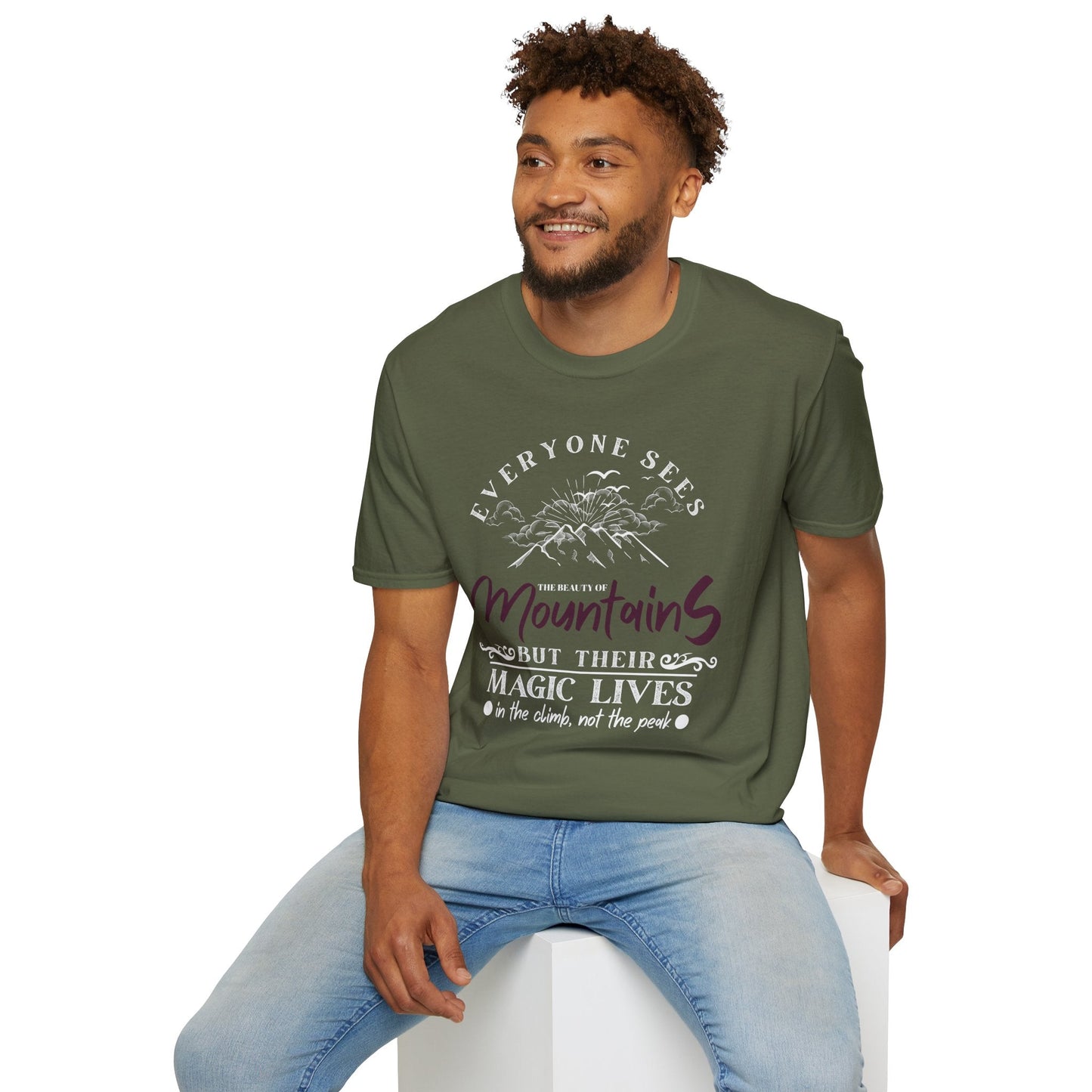 Enchanted Mountain Magic Scenic Unisex T-Shirt Printify