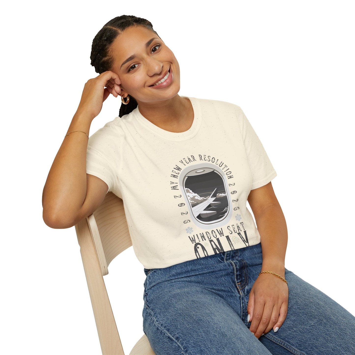 Unisex Softstyle T-Shirt-"Window Seat Only" Printify