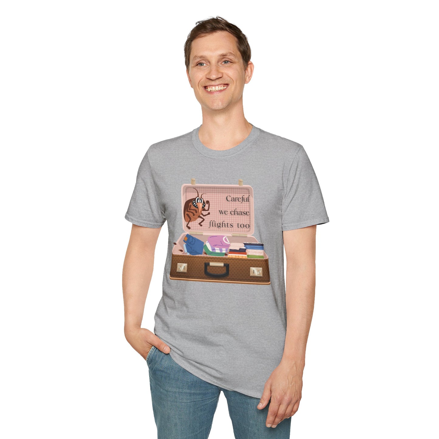 "Careful We Chase Flights Too" Funny T-Shirt design ,For Travelers