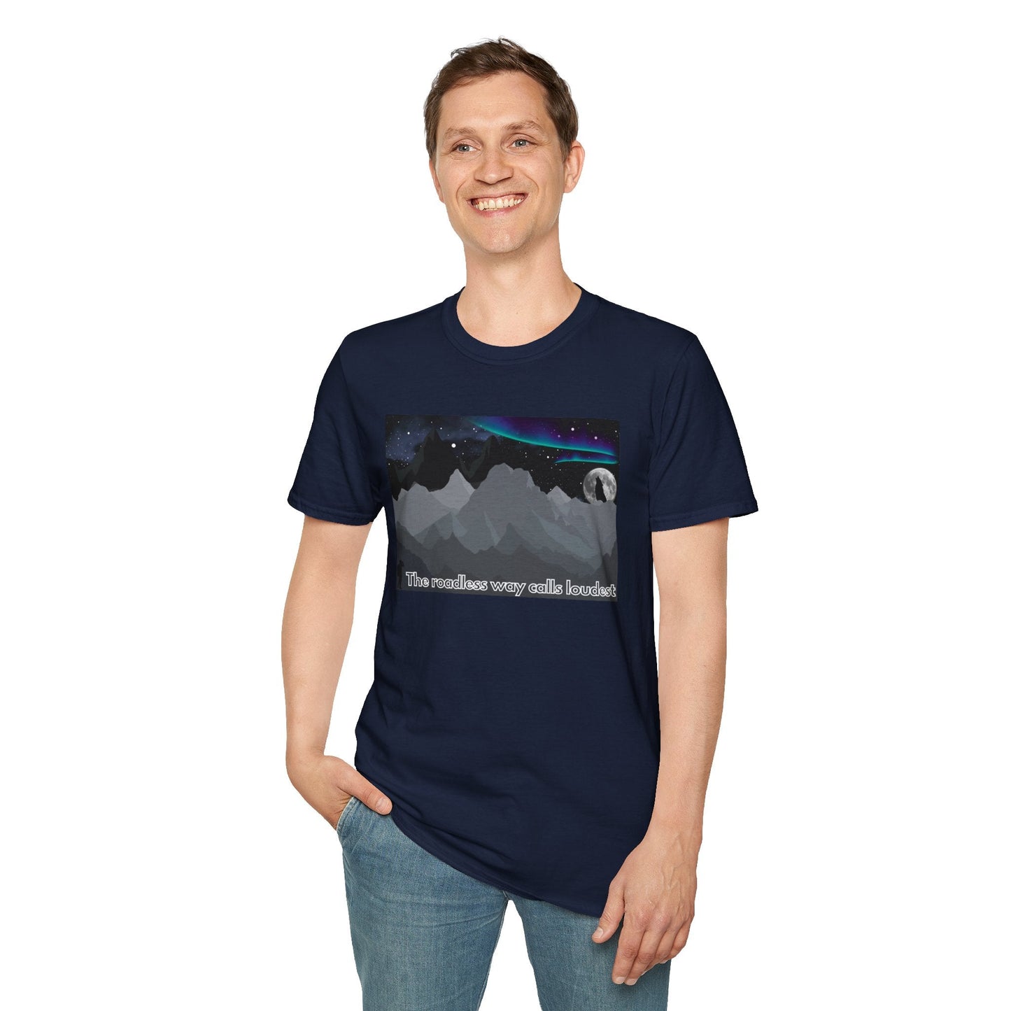 Aurora Landscape Unisex T-Shirt - Soft and Comfy Night Sky Tee Printify