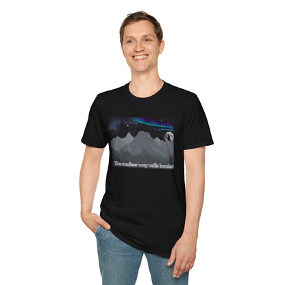 Aurora Landscape Unisex T-Shirt - Soft and Comfy Night Sky Tee Printify