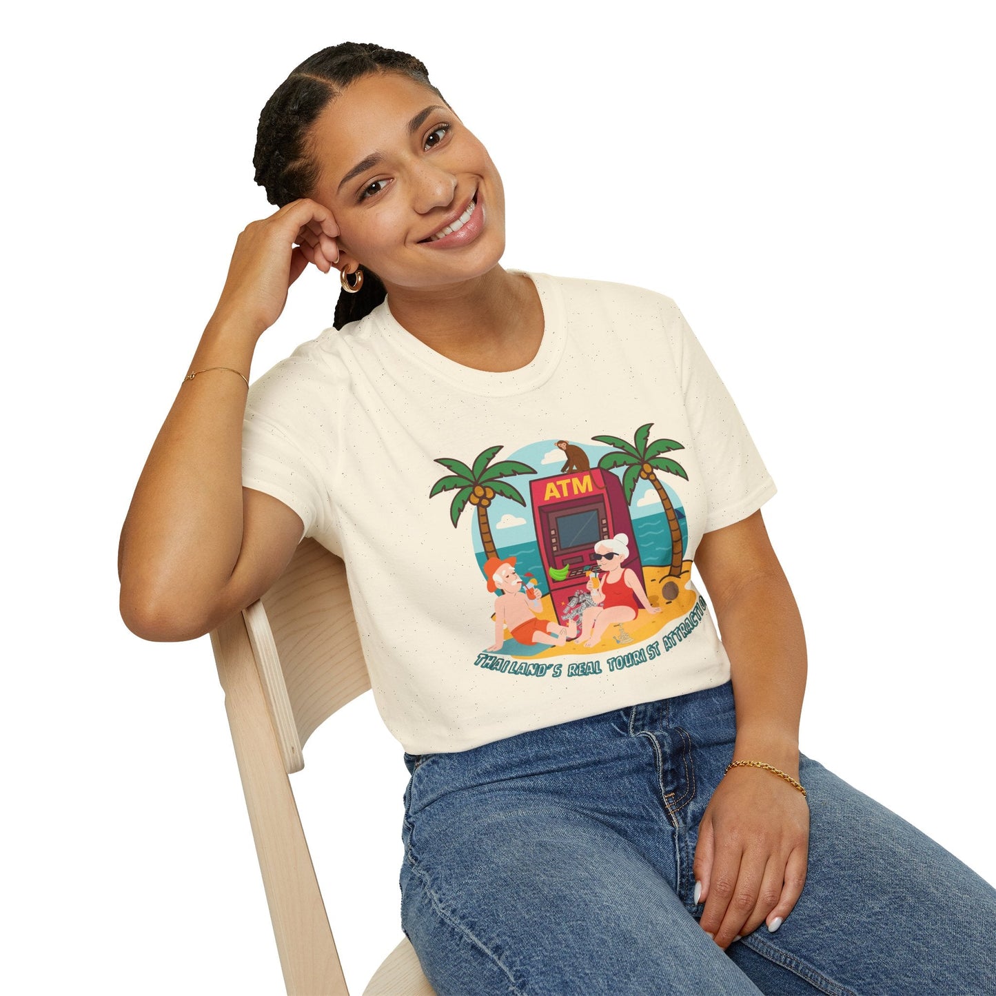 Funny Unisex Softstyle T-Shirt" Thailand's Real tourist attraction "for Thailand lovers Printify