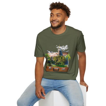 Unisex T-Shirt Design: "Temple" Image Manipulation Printify