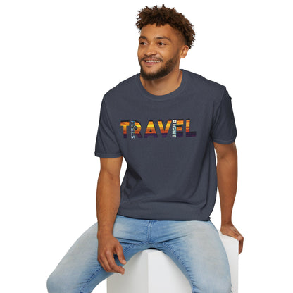 'Travel Feels Right' T-Shirt, Adventure T-Shirt, Perfect Gift for Travelers