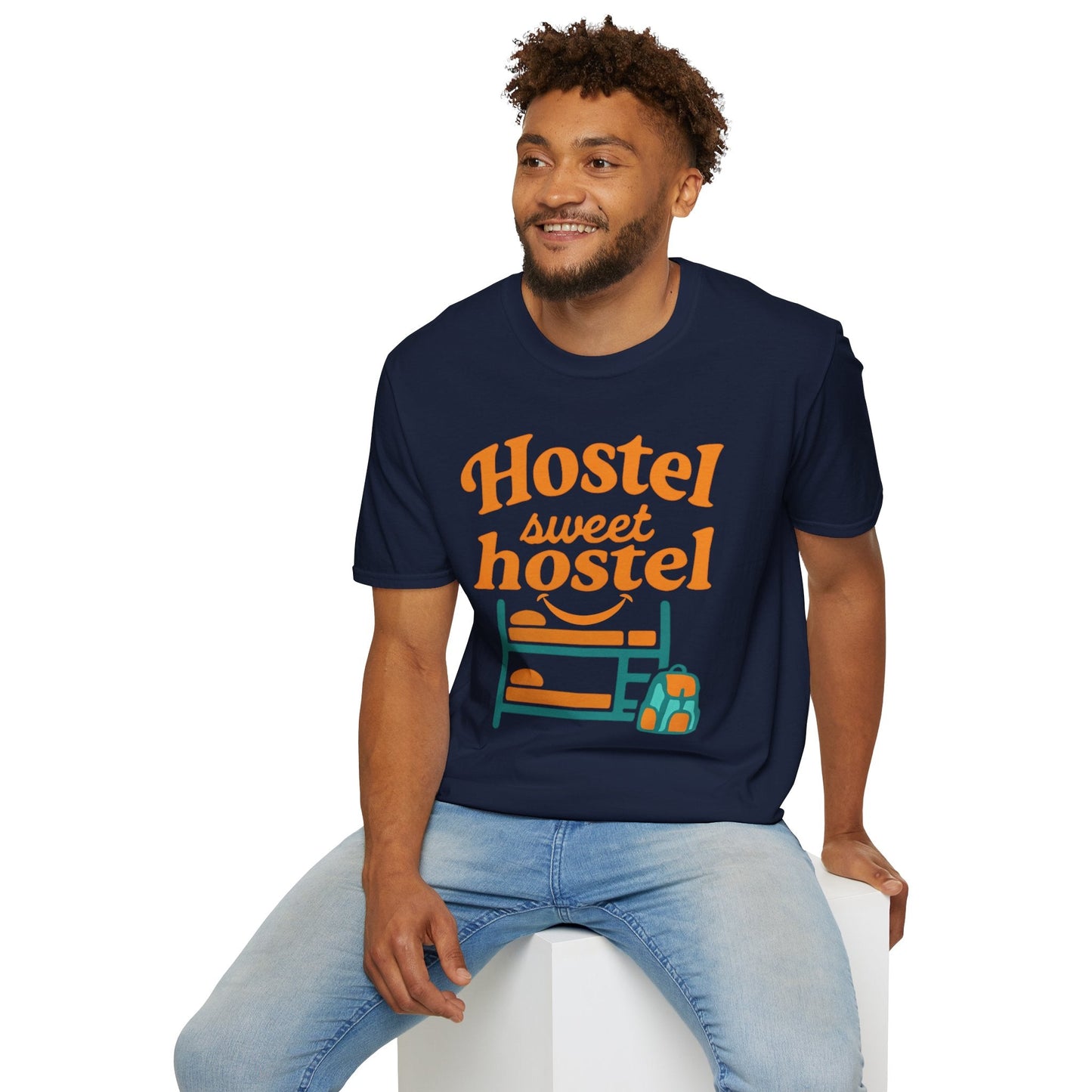 Hostel Sweet Hostel Unisex T-Shirt — Backpacking & Travel Bunk Tee Printify