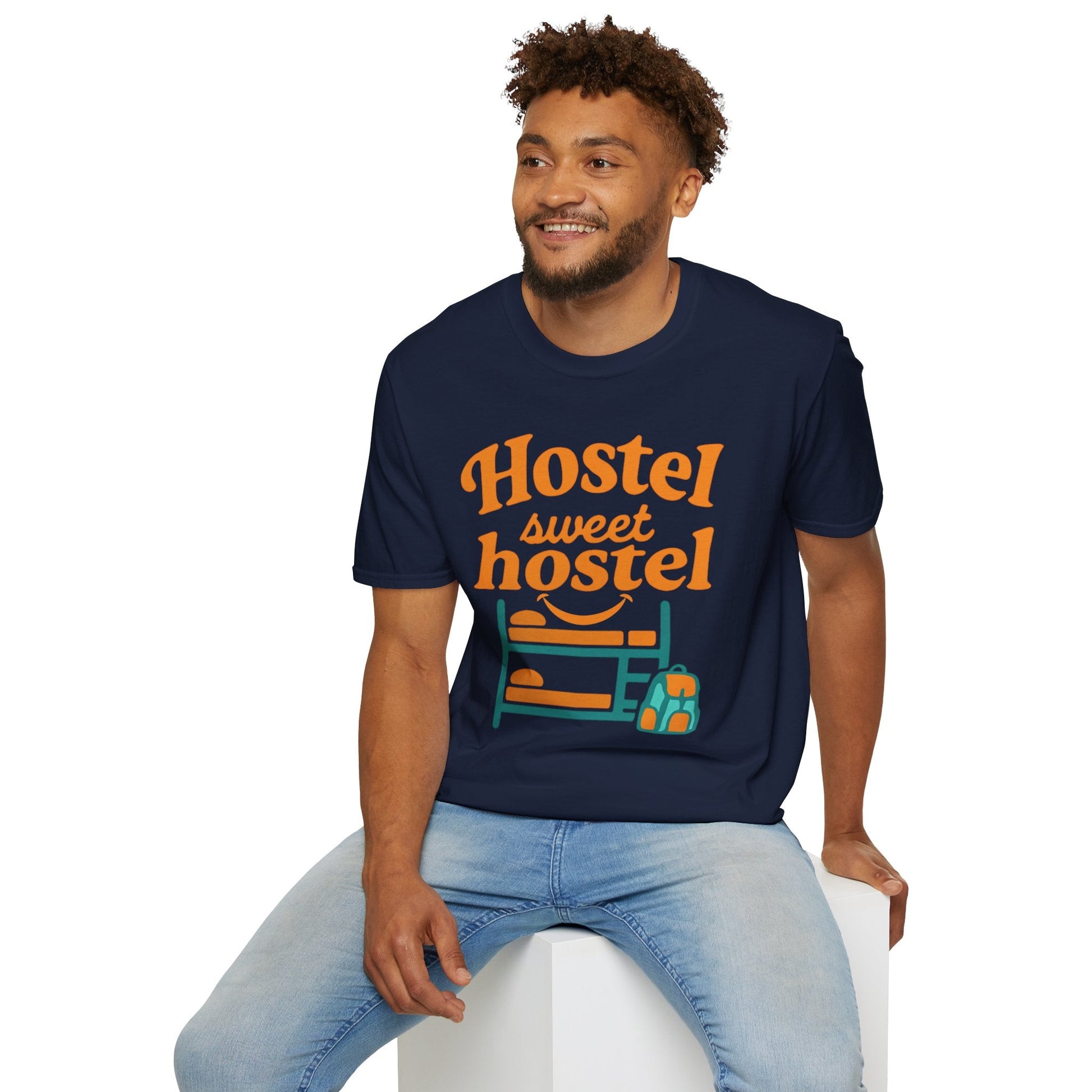 Hostel Sweet Hostel Unisex T-Shirt — Backpacking & Travel Bunk Tee Printify