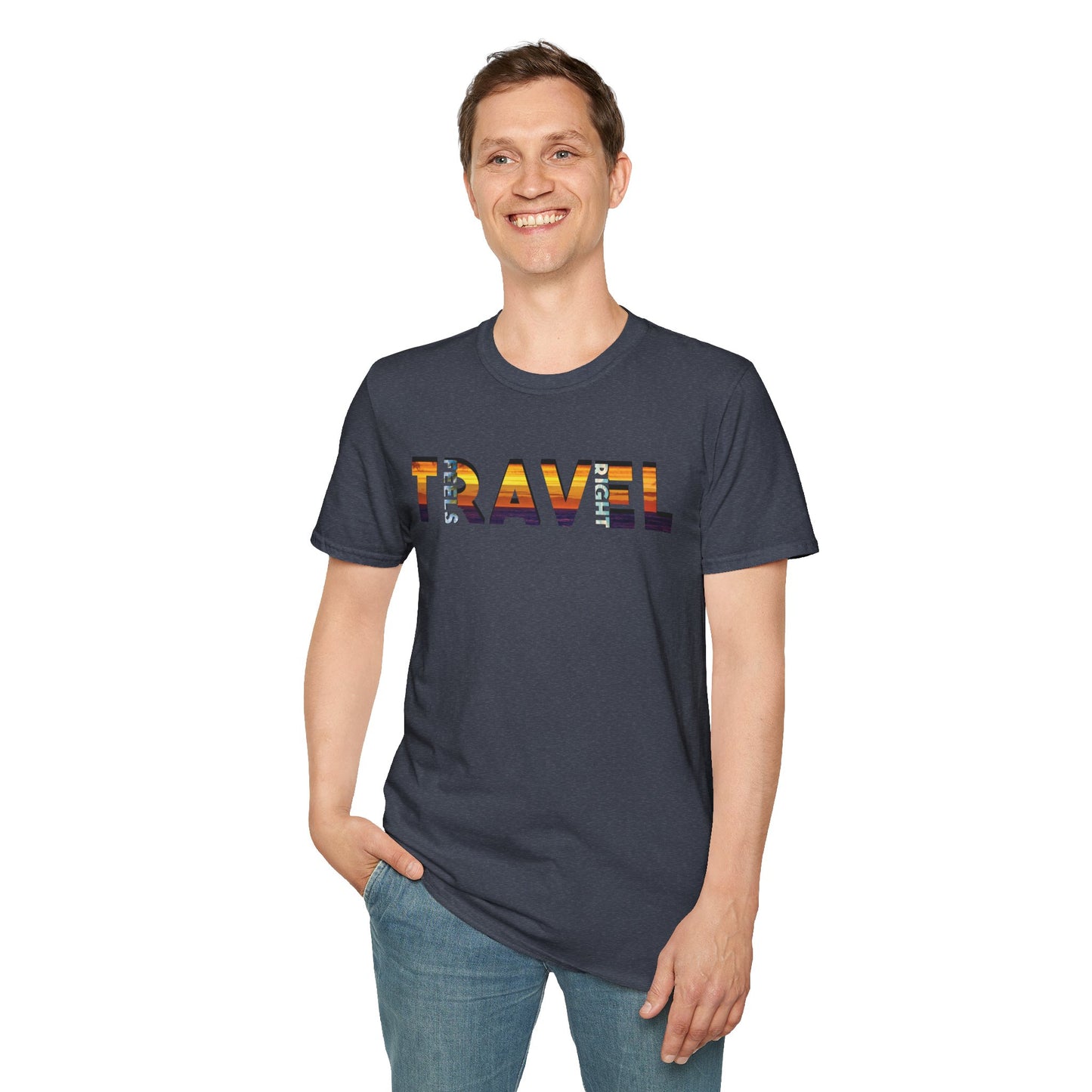 'Travel Feels Right' T-Shirt, Adventure T-Shirt, Perfect Gift for Travelers