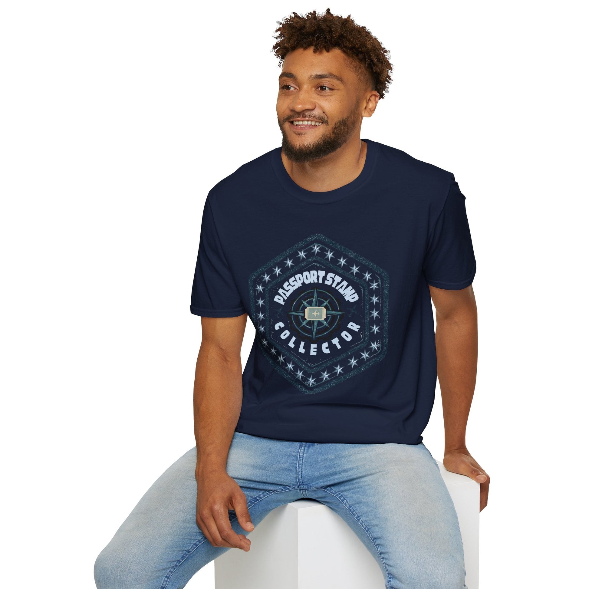 Passport Stamp Collector Unisex Soft-Style T-Shirt Printify