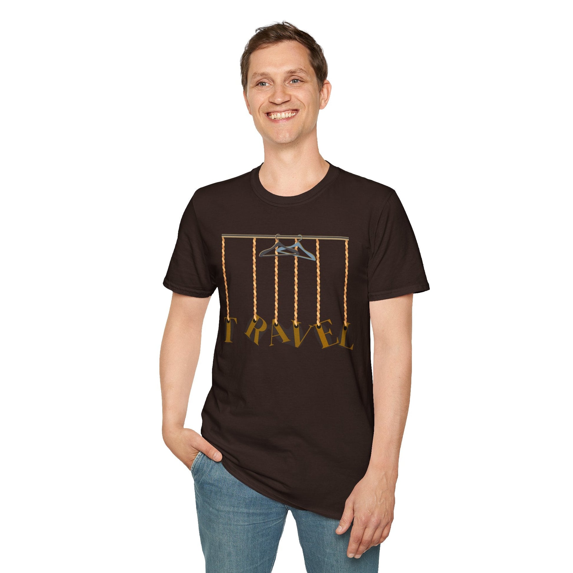 Travel-Inspired Unisex Softstyle T-Shirt for Travelers Who Aren’t Afraid of Humor Printify