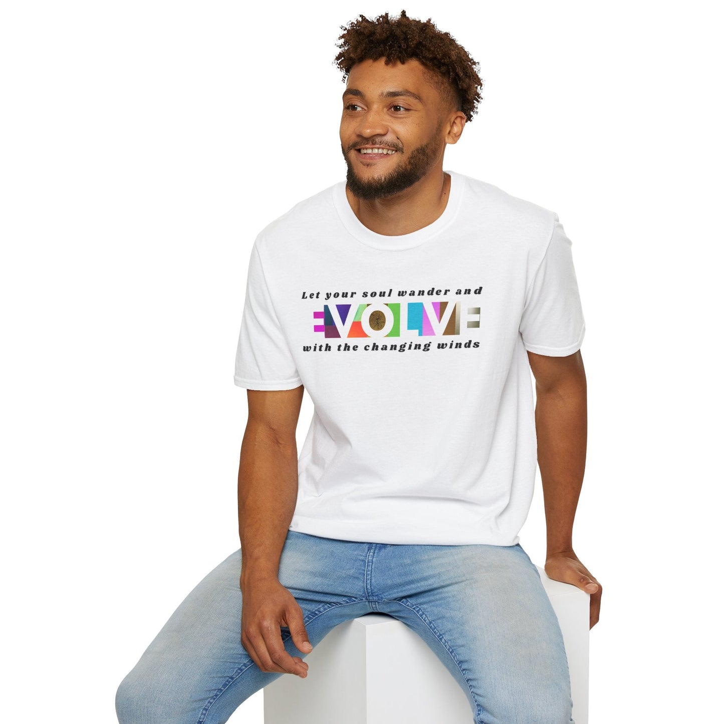 Evolve Inspirational Unisex Softstyle T-Shirt Printify