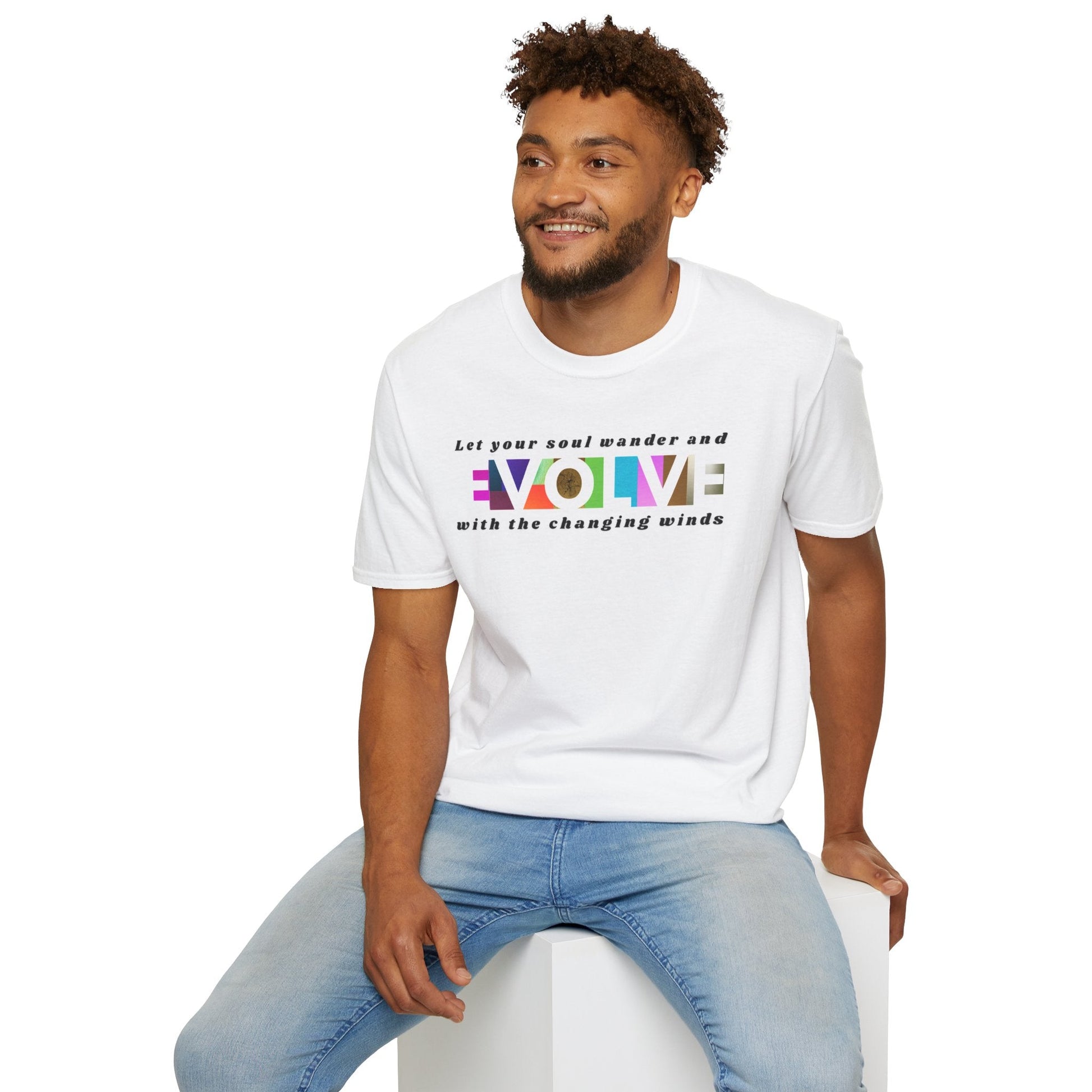 Evolve Inspirational Unisex Softstyle T-Shirt Printify