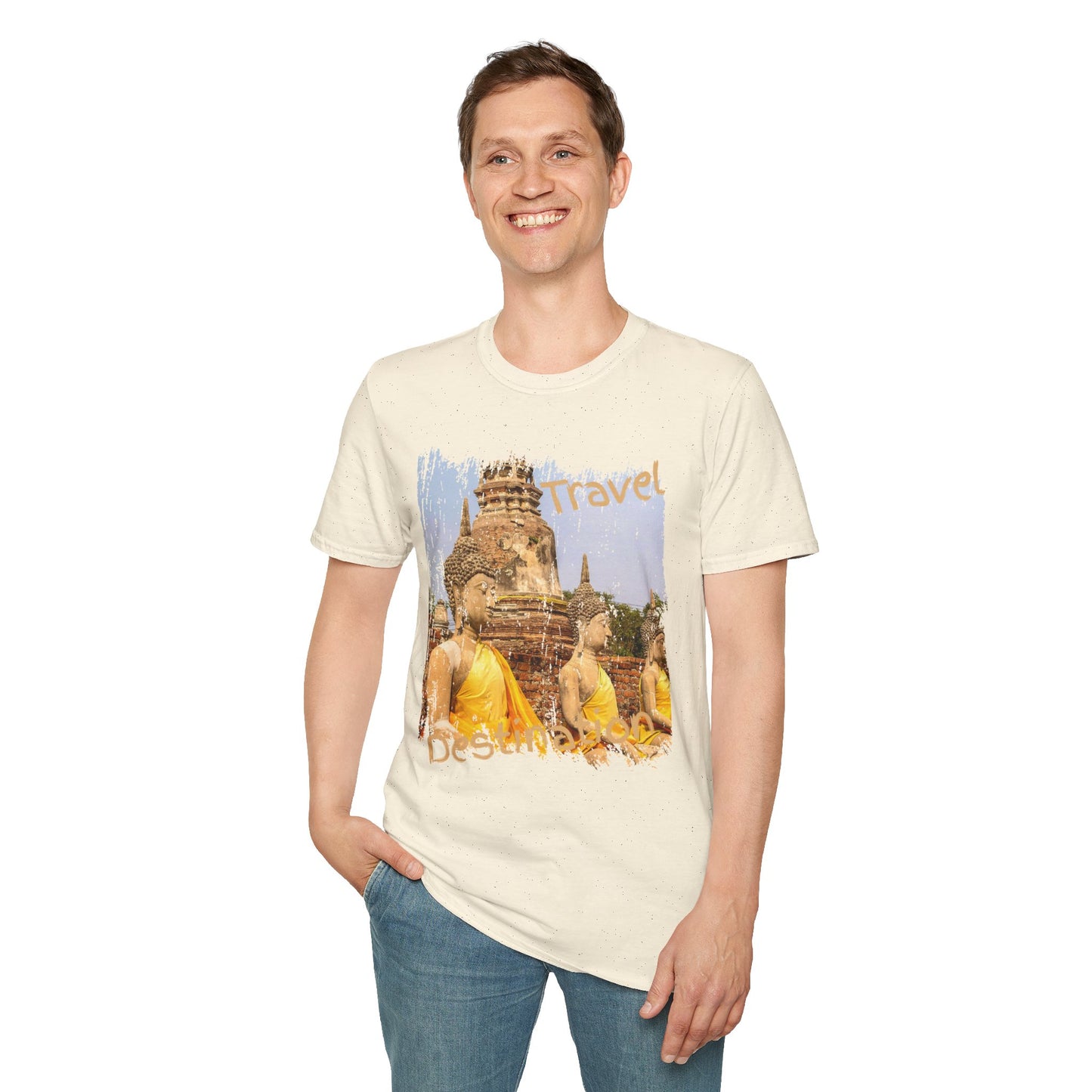 Buddha Temple Travel Graphic T-Shirt — Vintage Southeast Asia Vacation Tee
