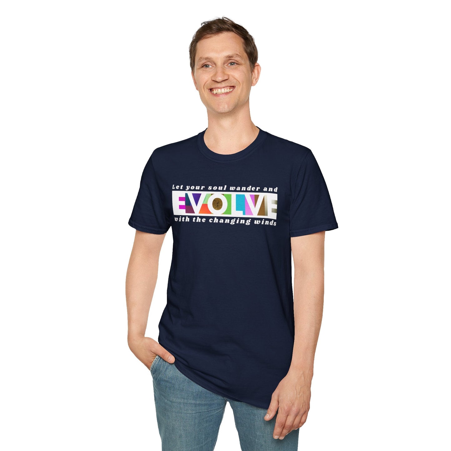 Evolve Inspirational Unisex Softstyle T-Shirt Printify