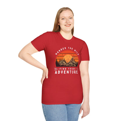 "Wander the Wild, Find Your Adventure" T-Shirt – For Outdoor Enthusiasts