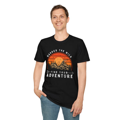 "Wander the Wild, Find Your Adventure" T-Shirt – For Outdoor Enthusiasts