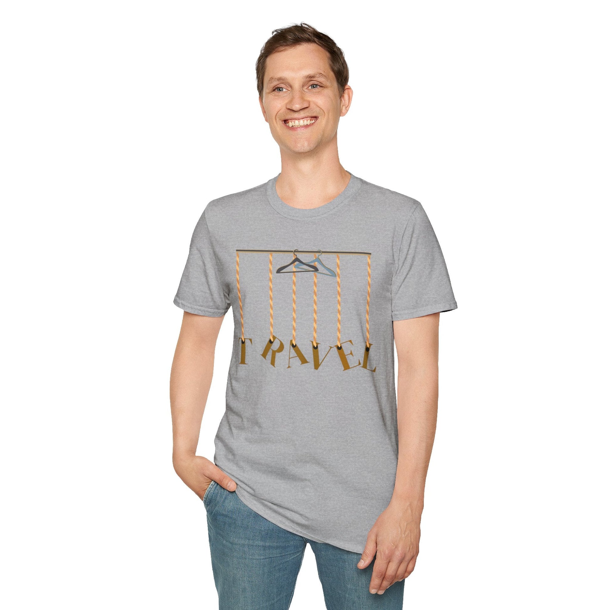Travel-Inspired Unisex Softstyle T-Shirt for Travelers Who Aren’t Afraid of Humor Printify