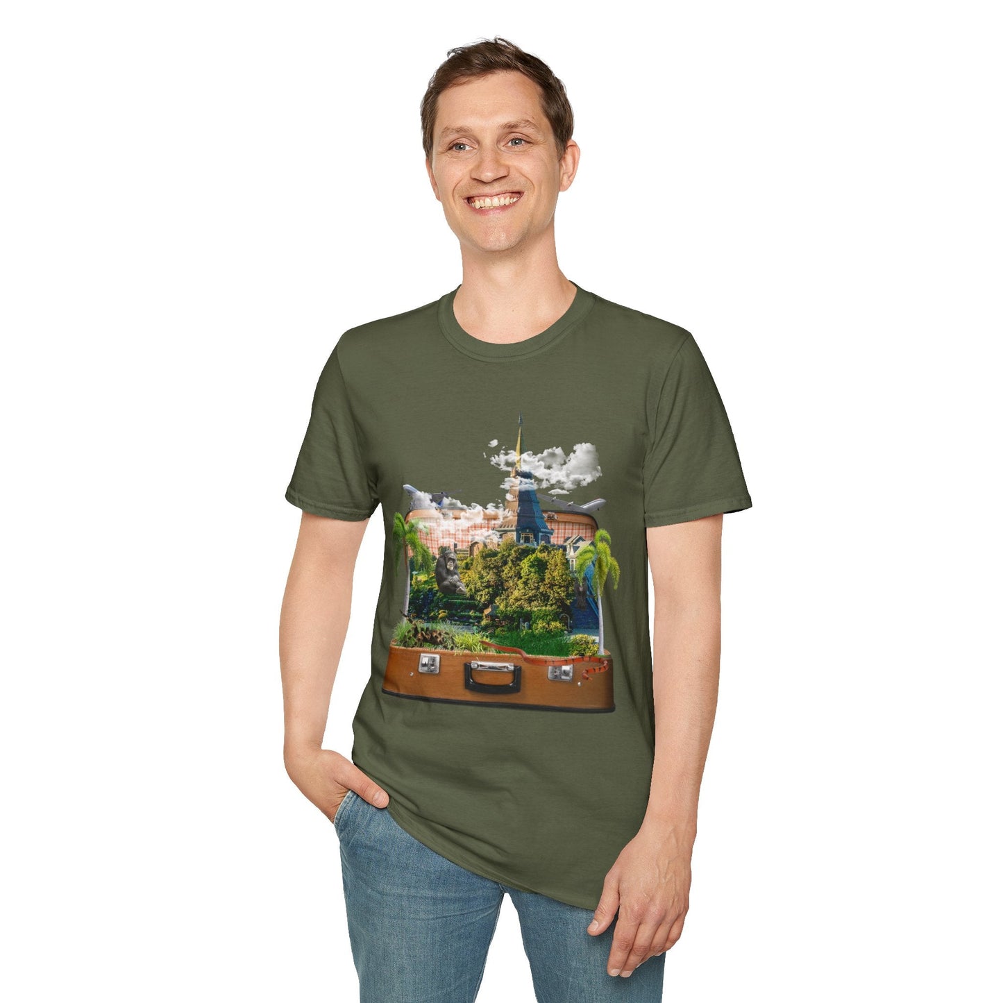Unisex T-Shirt Design: "Temple" Image Manipulation Printify