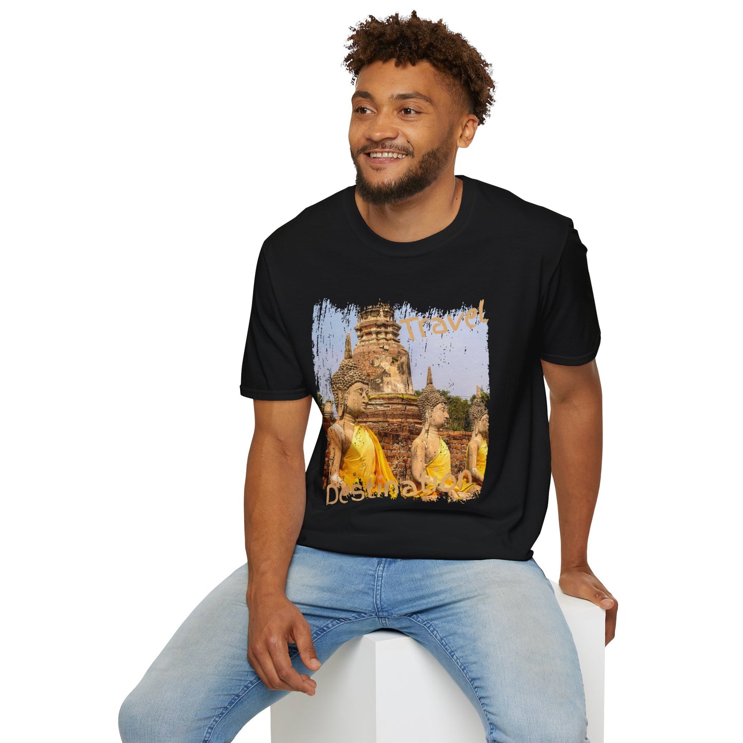 Buddha Temple Travel Graphic T-Shirt — Vintage Southeast Asia Vacation Tee