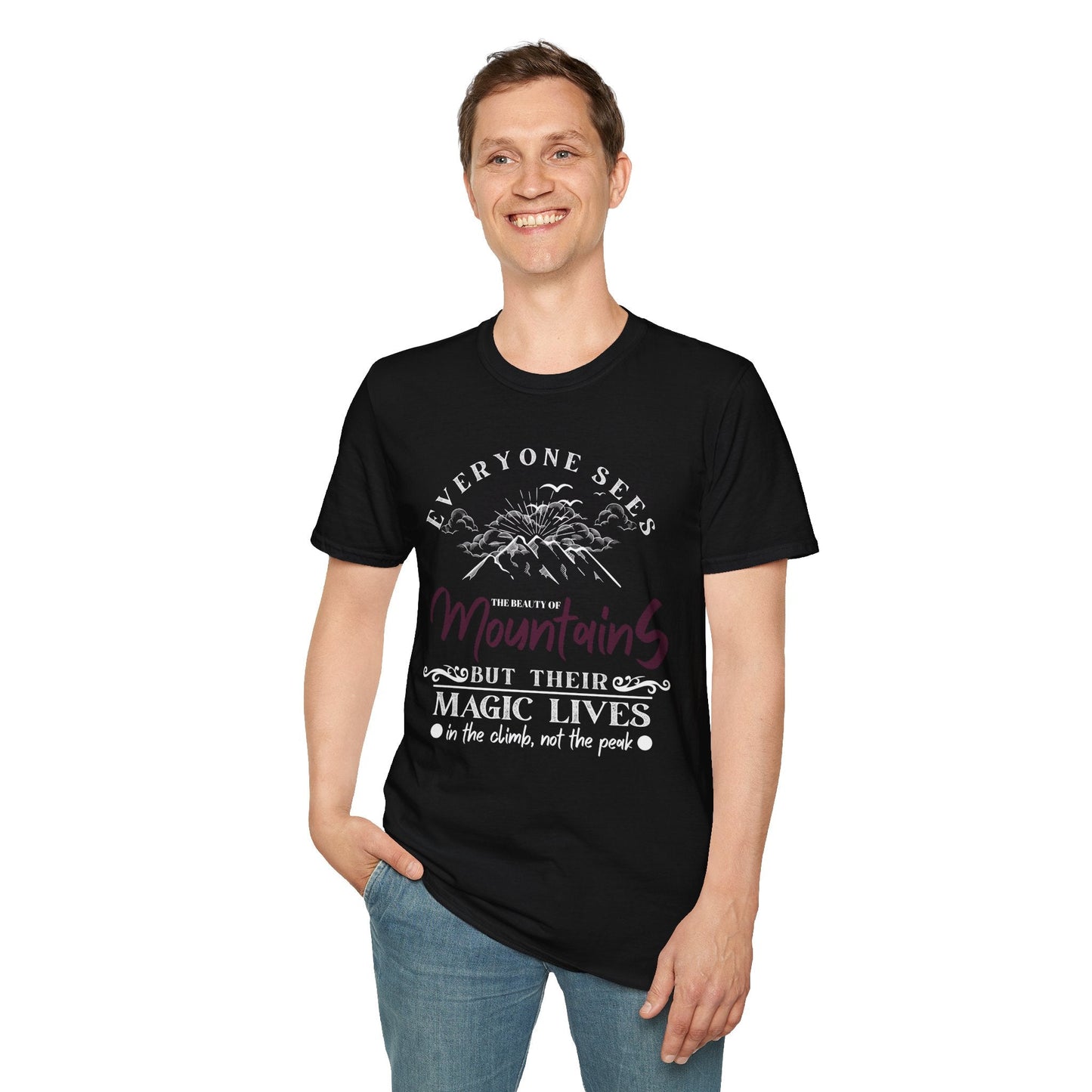 Enchanted Mountain Magic Scenic Unisex T-Shirt Printify