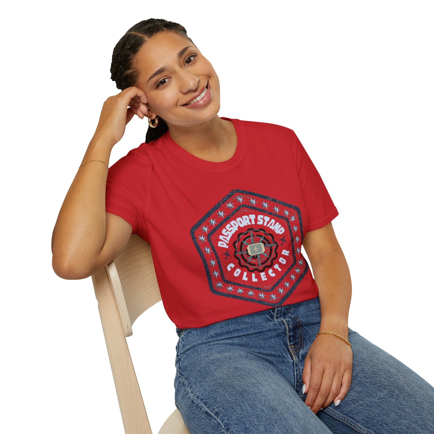 Passport Stamp Collector Unisex Soft-Style T-Shirt Printify