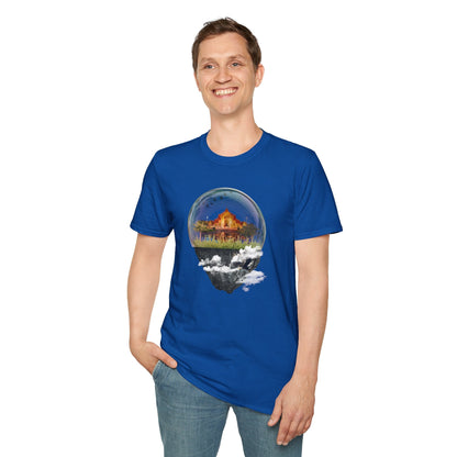 Unisex Image Manipulation "Castle Trapped in a Glass Case" Design for T-Shirt Printify