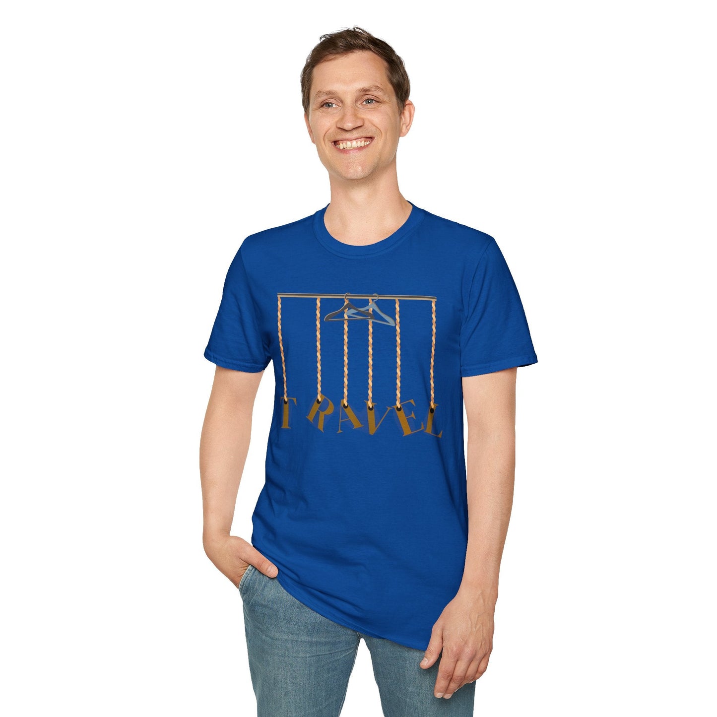 Travel-Inspired Unisex Softstyle T-Shirt for Travelers Who Aren’t Afraid of Humor Printify