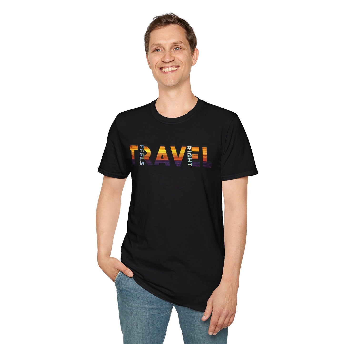 'Travel Feels Right' T-Shirt, Adventure T-Shirt, Perfect Gift for Travelers