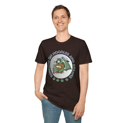 Camping Ramen T-Shirt — “Camping on Noodles and Dreams” Outdoor Camping Shirt