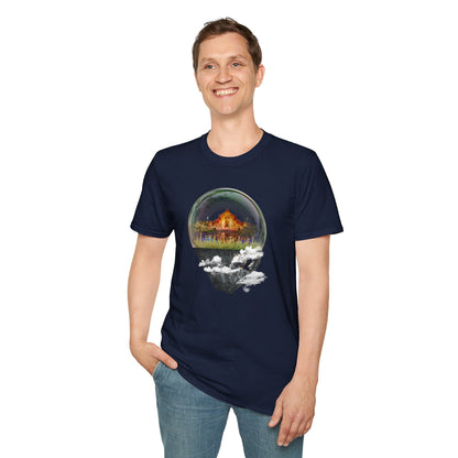 Unisex Image Manipulation "Castle Trapped in a Glass Case" Design for T-Shirt Printify